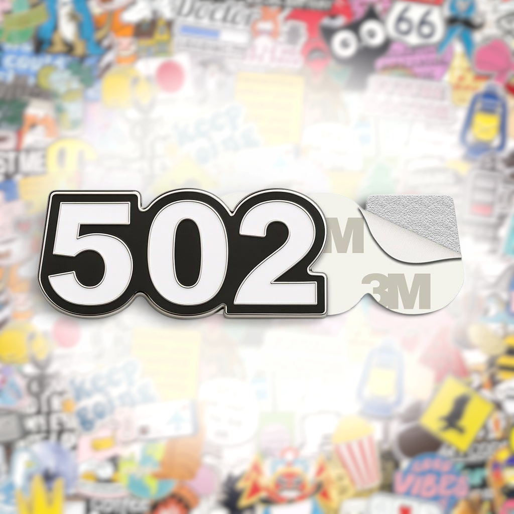 Saudi 502 Metal Phone Sticker Tribal Code With 3M Sticky Backing - StickyPins