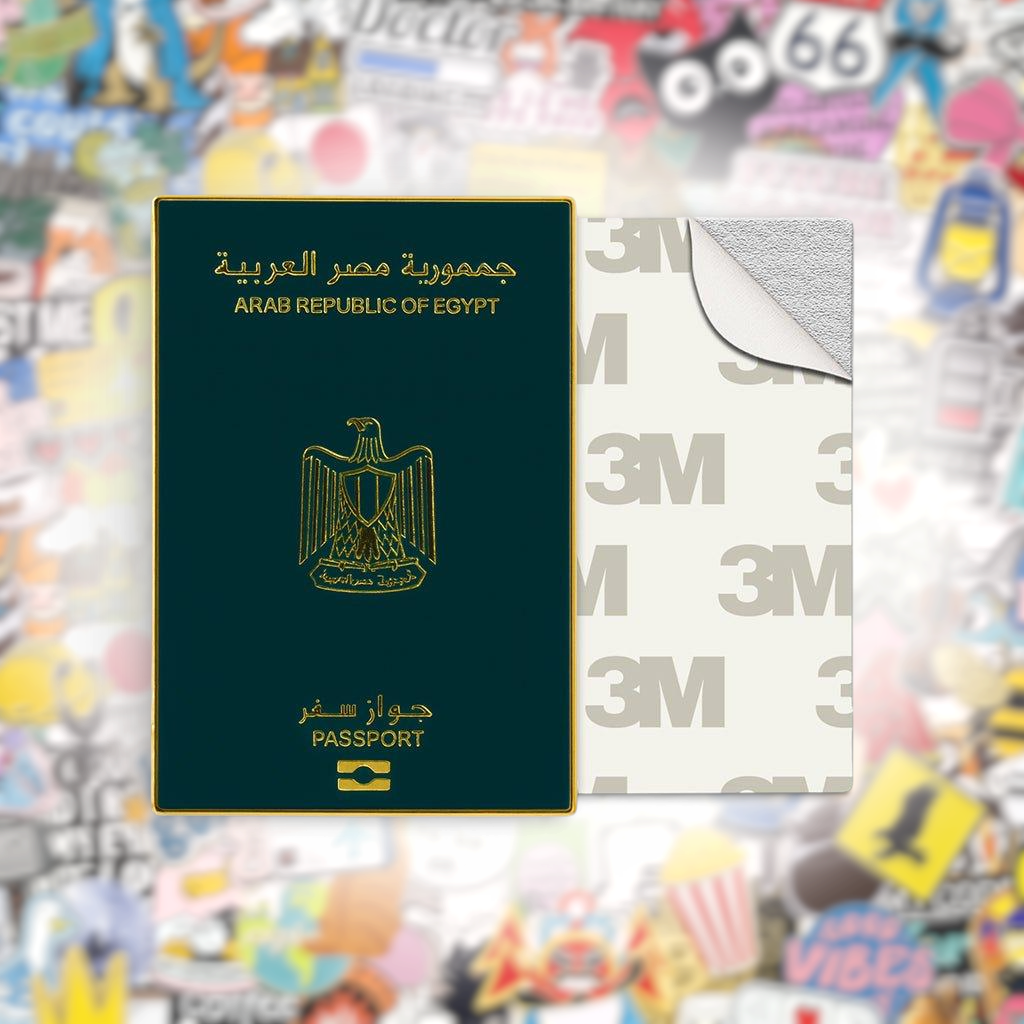Egypt Passport Metal Phone Sticker With 3M Sticky Backing - StickyPins