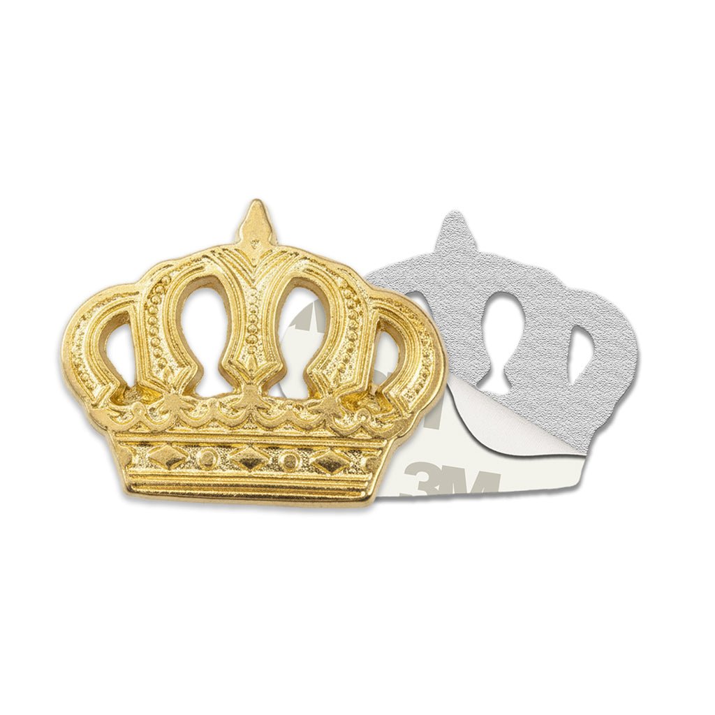 Gold Crown Metal Phone Sticker With 3M Sticky Backing - StickyPins