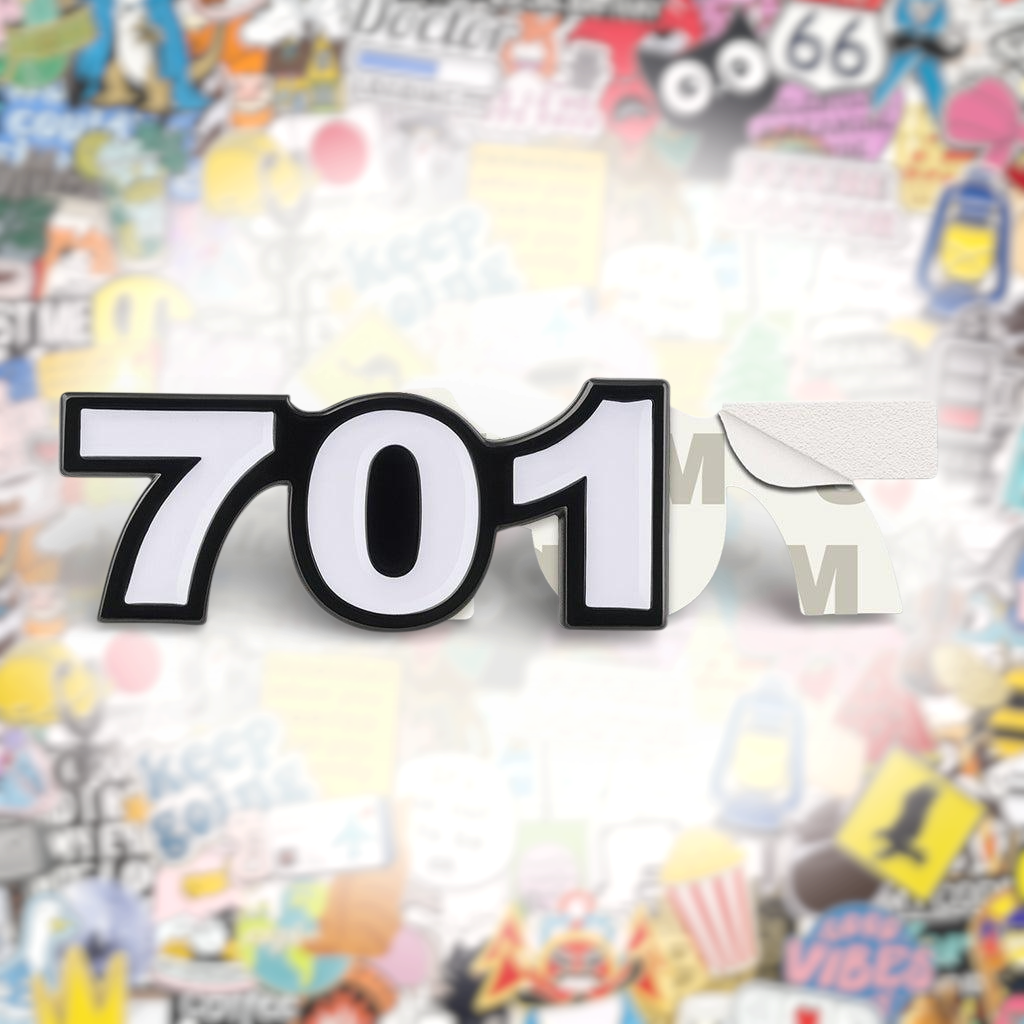 Saudi 701 Metal Phone Sticker Tribal Code With 3M Sticky Backing - StickyPins