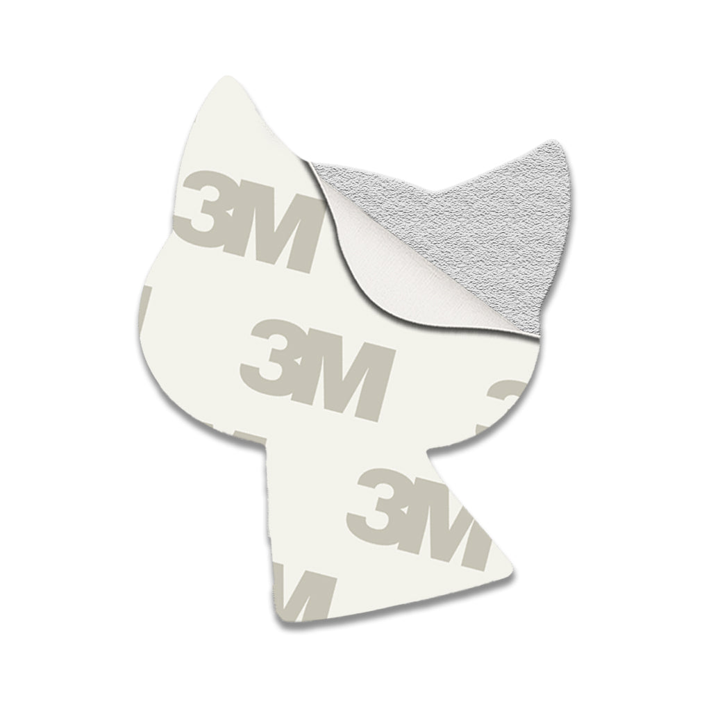 Wide - Eyed Black Cat Metal Phone Sticker With 3M Sticky Backing - StickyPins