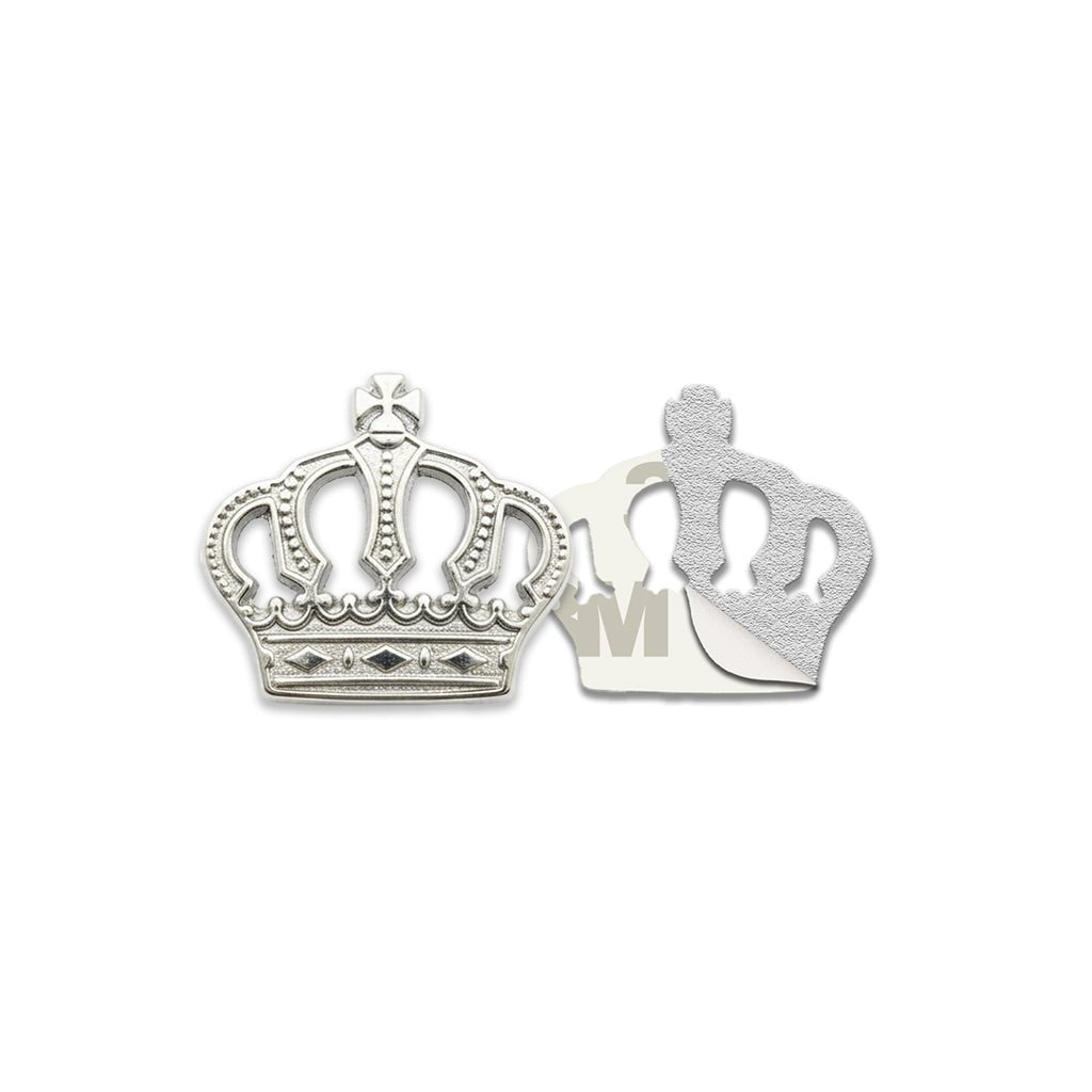 Silver Crown Metal Phone Sticker With 3M Sticky Backing - StickyPins