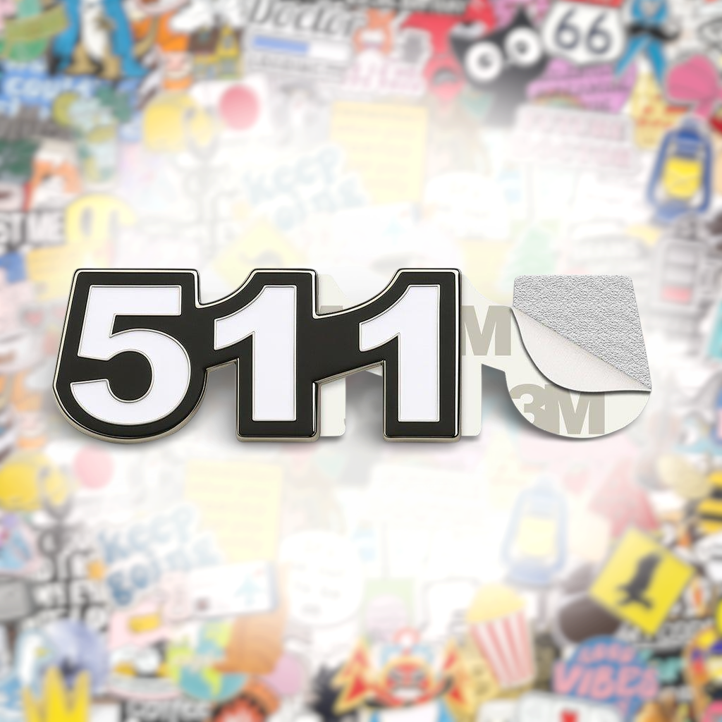 Saudi 511 Metal Phone Sticker Tribal Code With 3M Sticky Backing - StickyPins