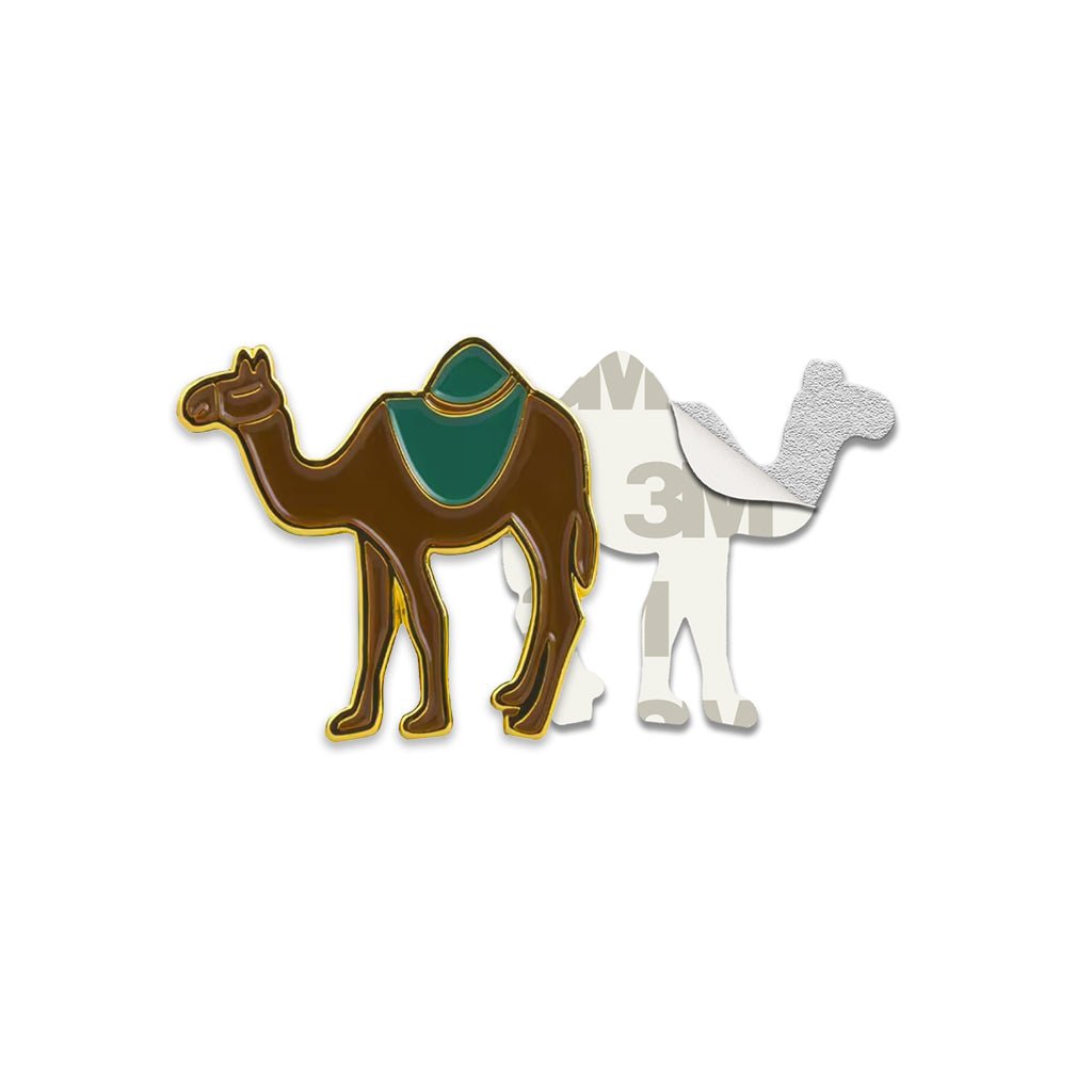 Camel With Saddle Metal Phone Sticker With 3M Sticky Backing - StickyPins