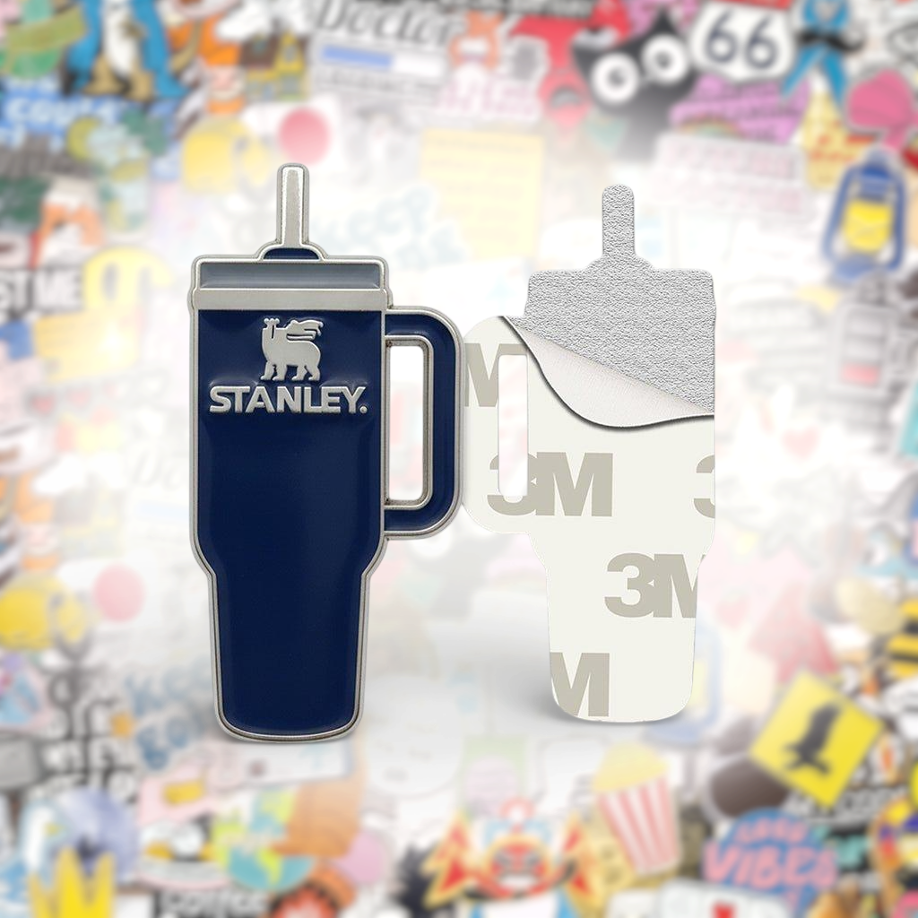 Stanley Cup Metal Phone Sticker With 3M Sticky Backing - StickyPins