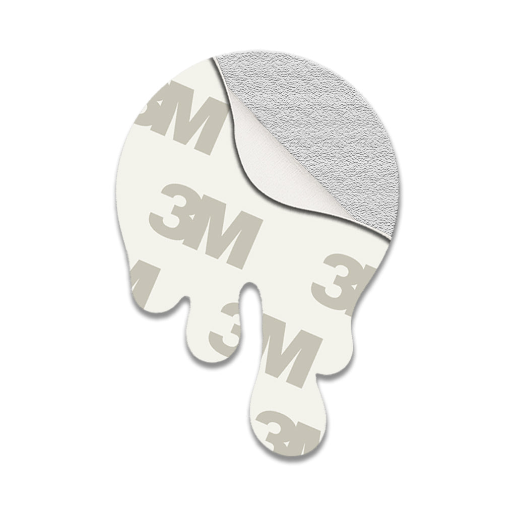 Melting Smile Yellow Metal Sticker With 3M Sticky Backing - StickyPins