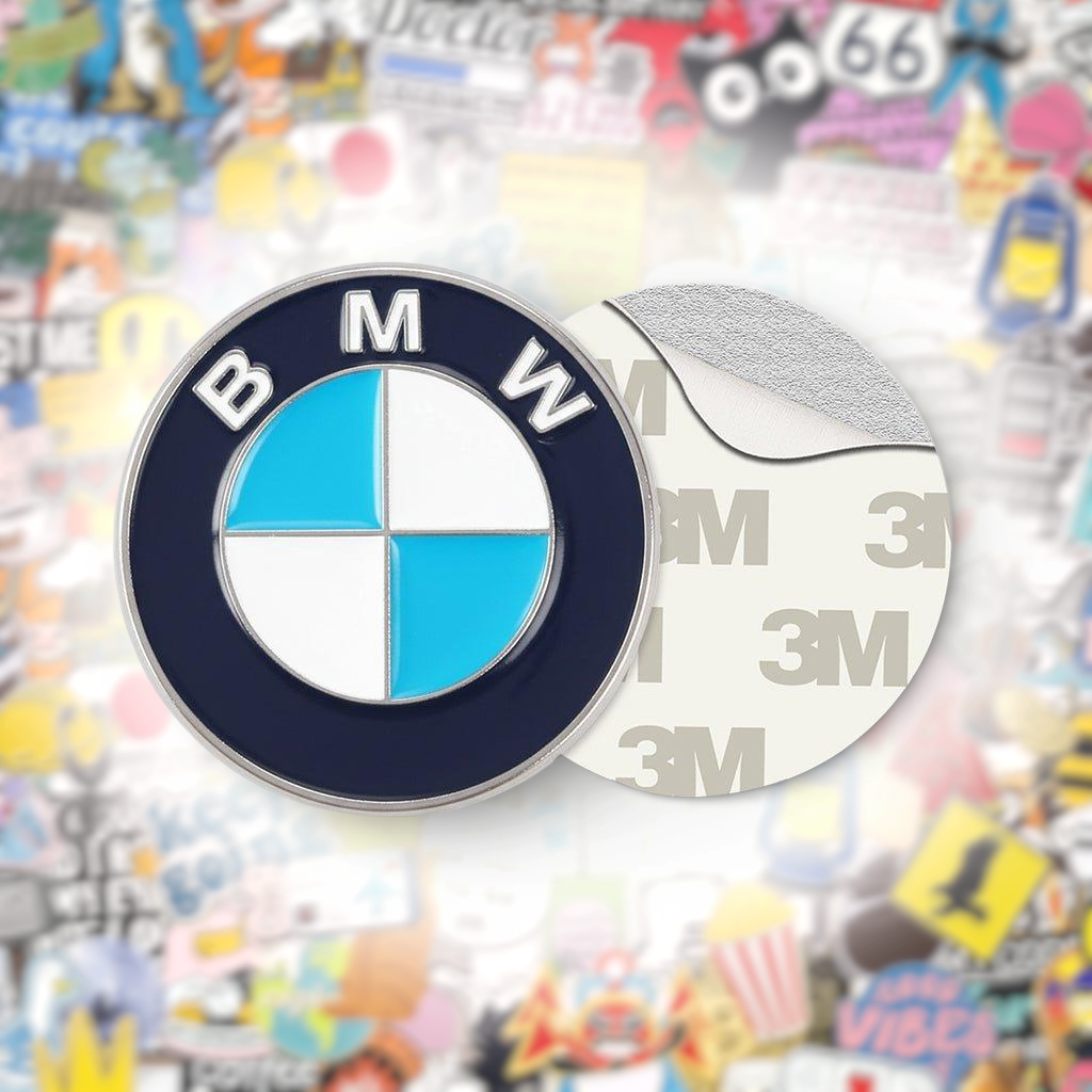 BMW Logo Metal Phone Sticker With 3M Sticky Backing - StickyPins
