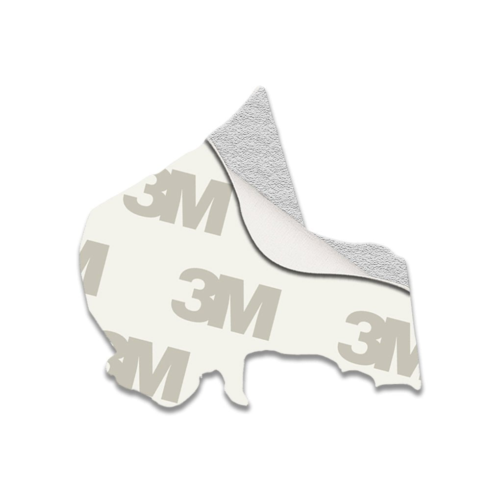 Pink Kuwait Country Outline Metal Phone Sticker With 3M Sticky Backing - StickyPins