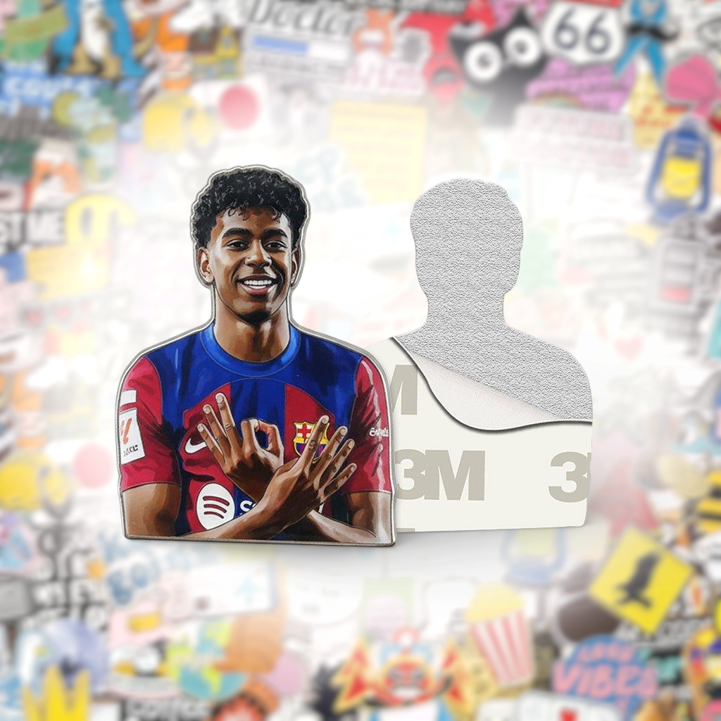 Lamine Yamal Metal Phone Sticker With 3M Sticky Backing - StickyPins