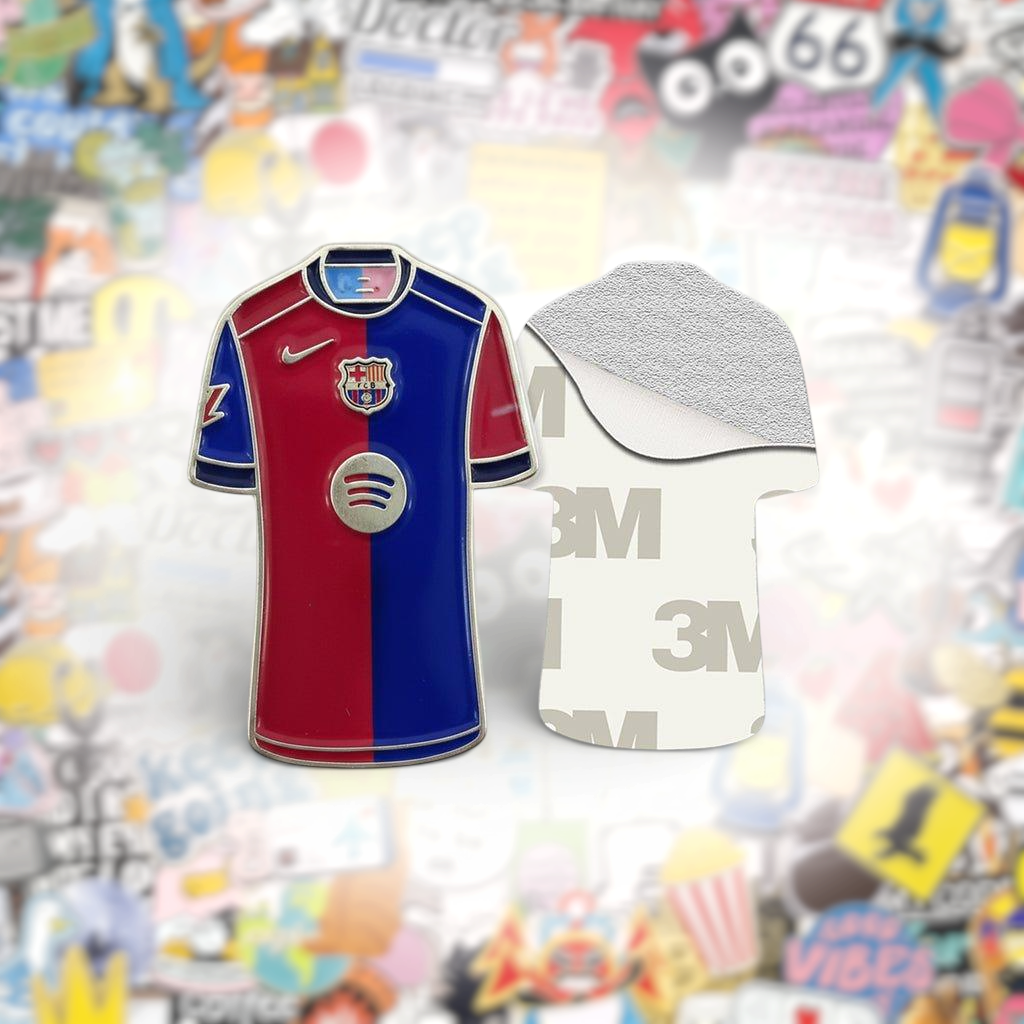 FCB Shirt Metal Phone Sticker With 3M Sticky Backing - StickyPins