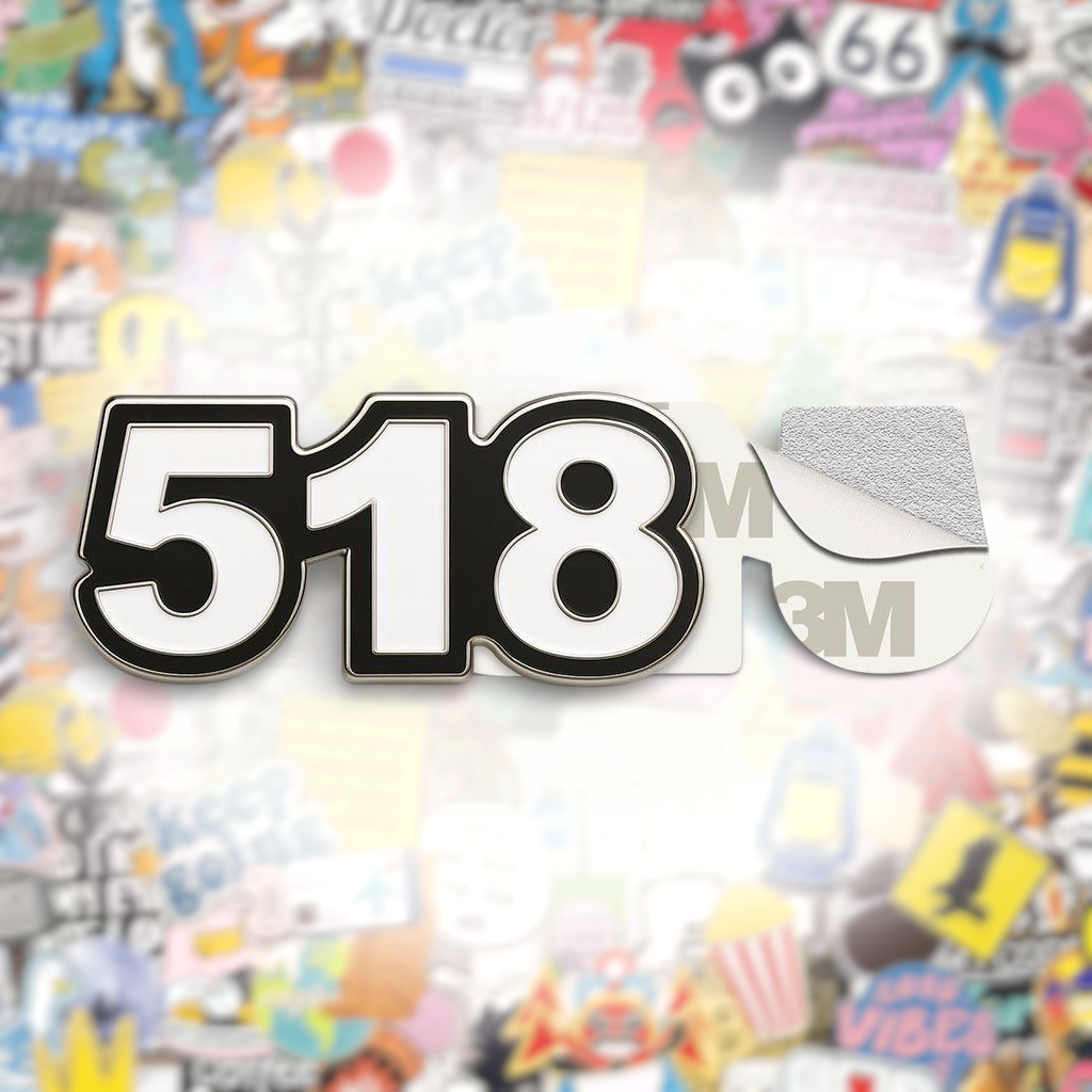 Saudi 518 Metal Phone Sticker Tribal Code With 3M Sticky Backing - StickyPins