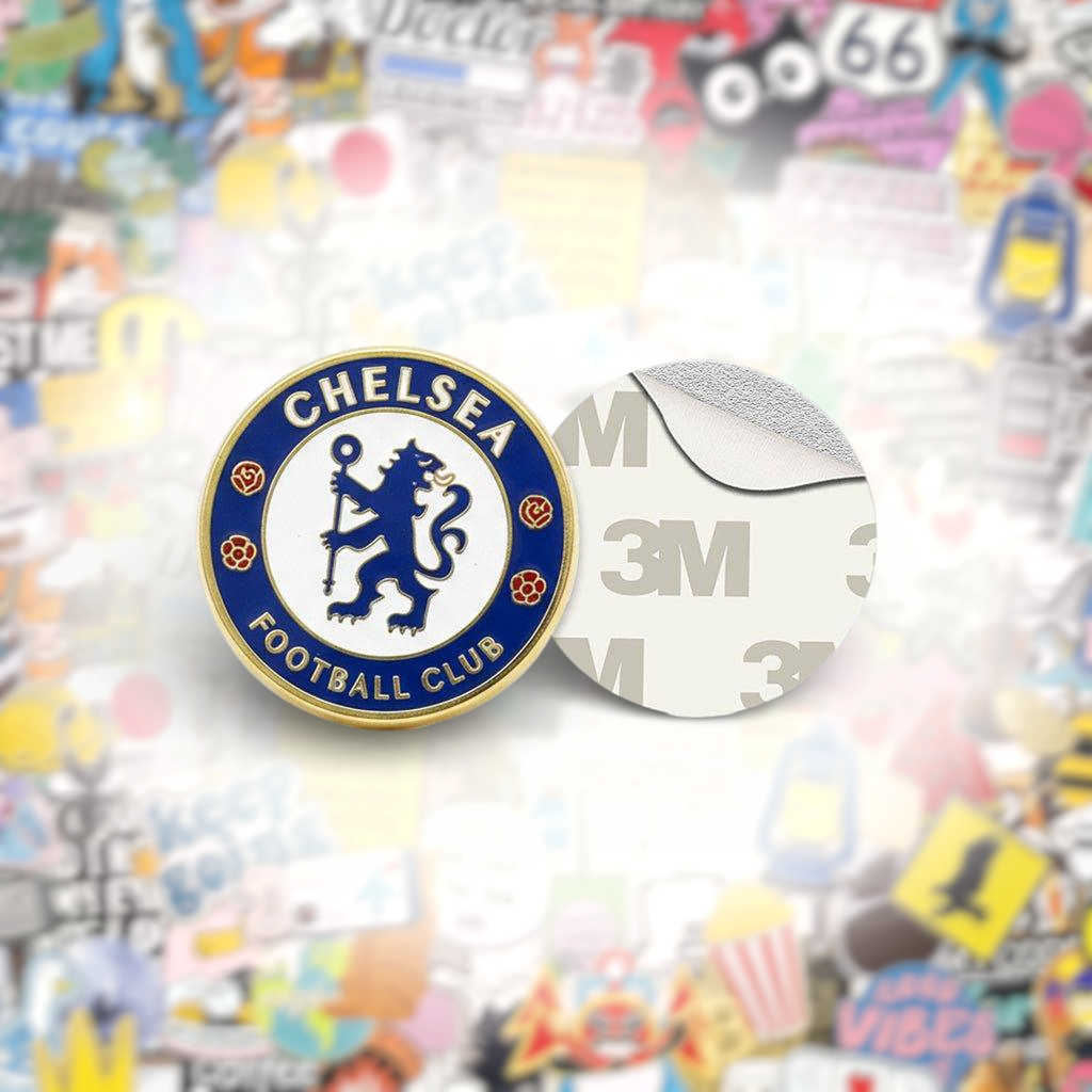 Chelsea FC Logo Crest Metal Phone Sticker With 3M Sticky Backing - StickyPins