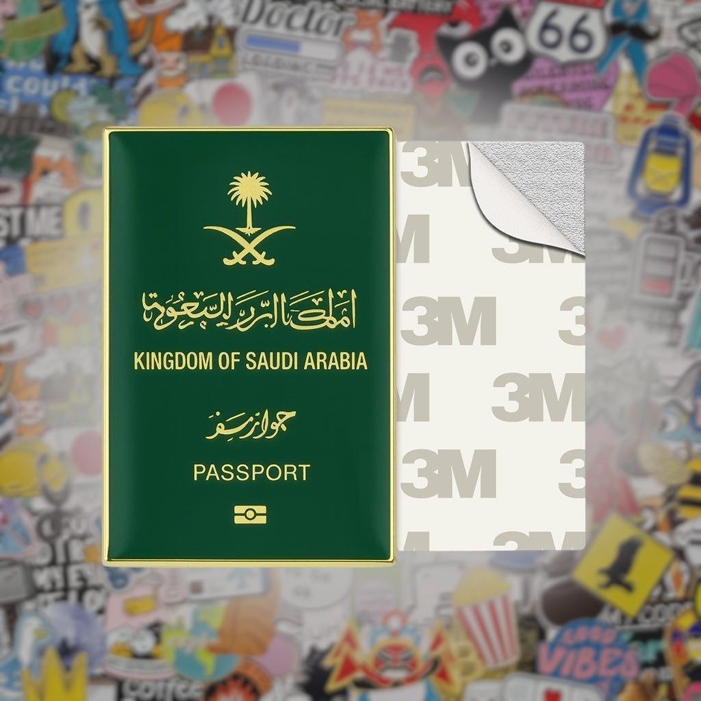 Saudi Passport Metal Phone Sticker With 3M Sticky Backing - StickyPins