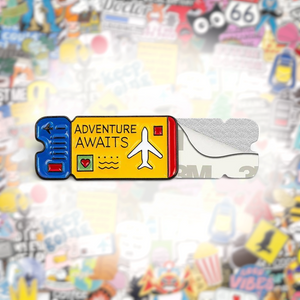 Adventure Awaits Metal Phone Sticker With 3M Sticky Backing