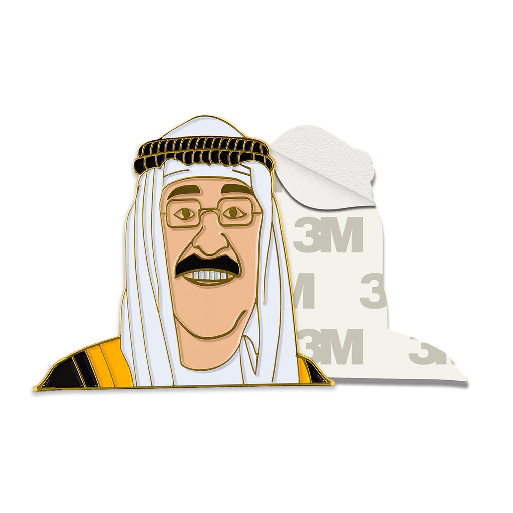 Sheikh Mishal Al - Sabah Metal Phone Sticker With 3M Sticky Backing - StickyPins