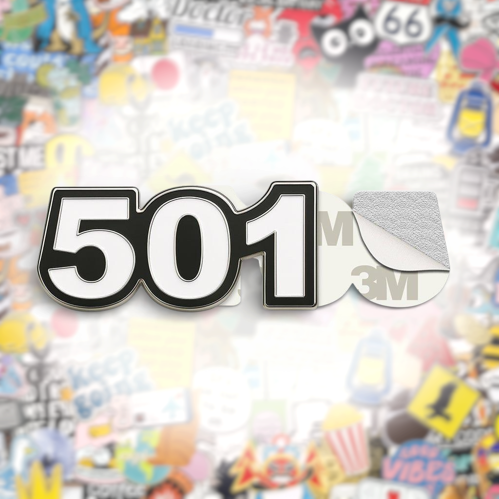 Saudi 501 Metal Phone Sticker Tribal Code With 3M Sticky Backing - StickyPins