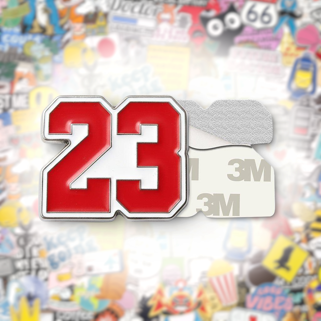 Michael Jordan 23 Metal Phone Sticker With 3M Sticky Backing - StickyPins