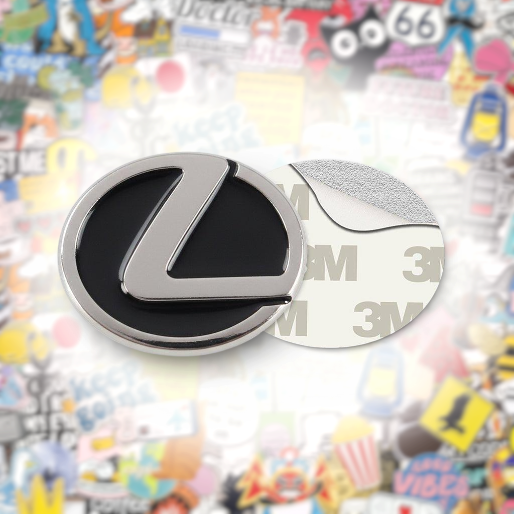 Lexus Logo Metal Phone Sticker With 3M Sticky Backing - StickyPins