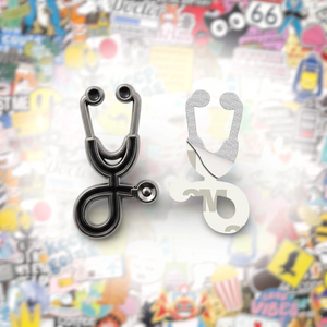 Stethoscope Metal Phone Sticker With 3M Sticky Backing
