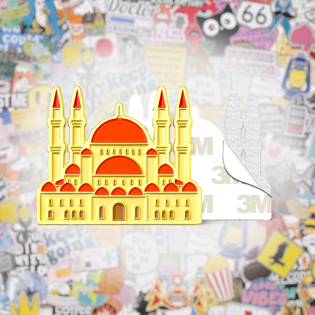 Sulaiman Al - Rajhi Mosque Hail Metal Phone Sticker With 3M Sticky Backing - StickyPins