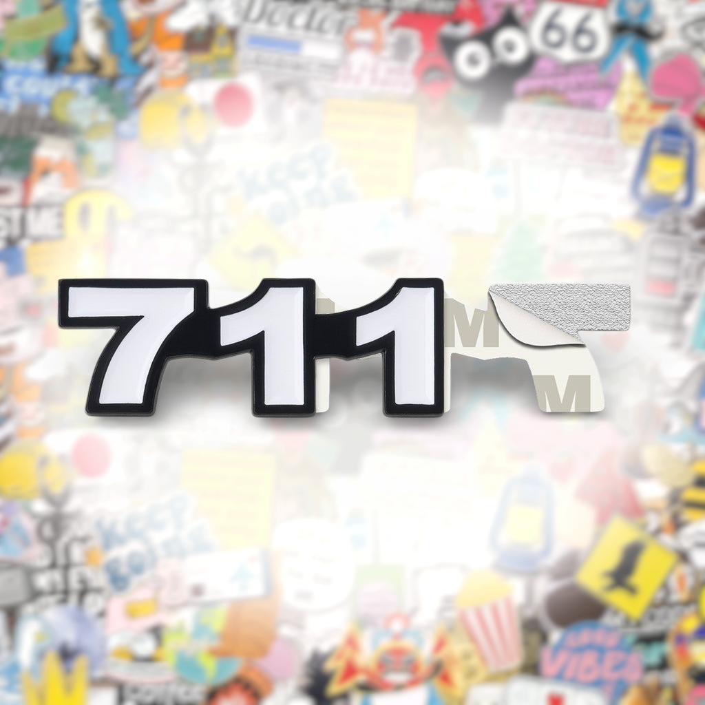 Saudi 711 Metal Phone Sticker Tribal Code With 3M Sticky Backing - StickyPins