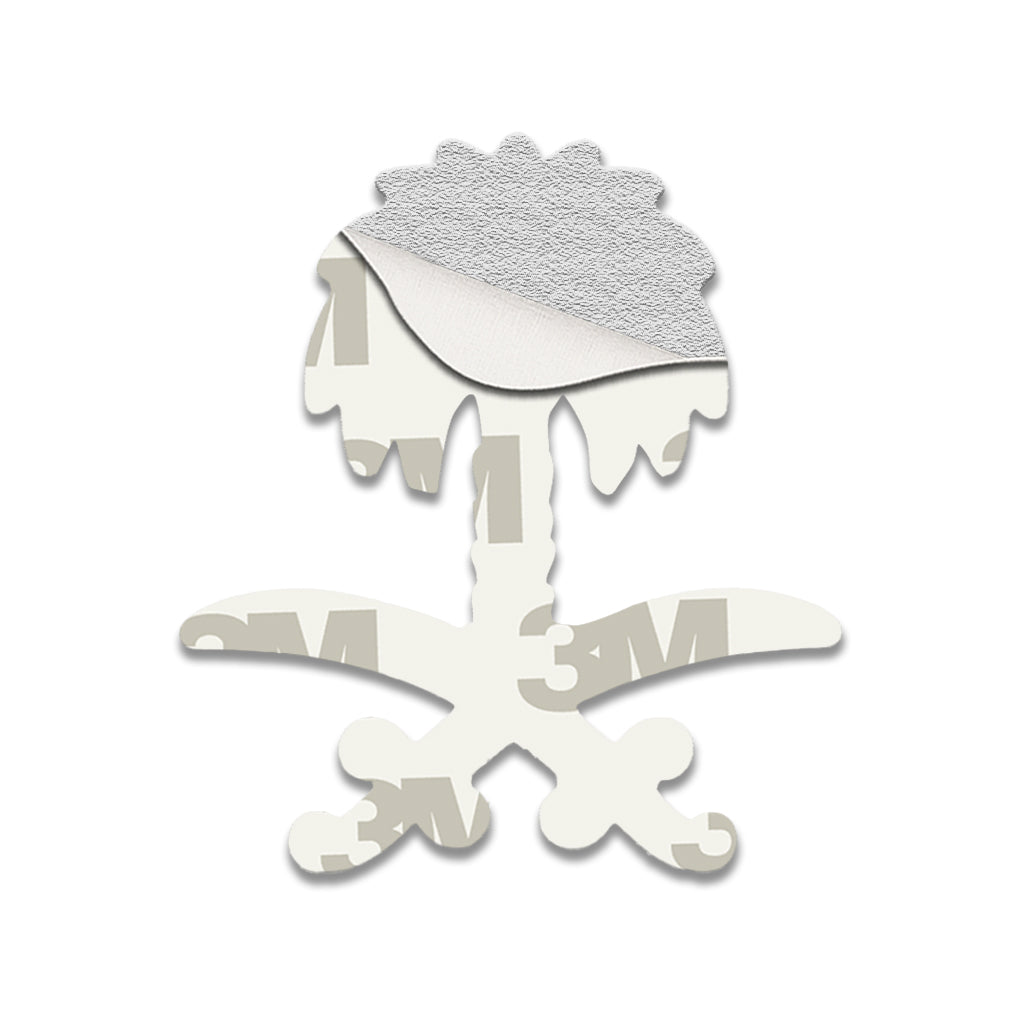 Saudi Emblem Gold Metal Sticker With 3M Sticky Backing - StickyPins