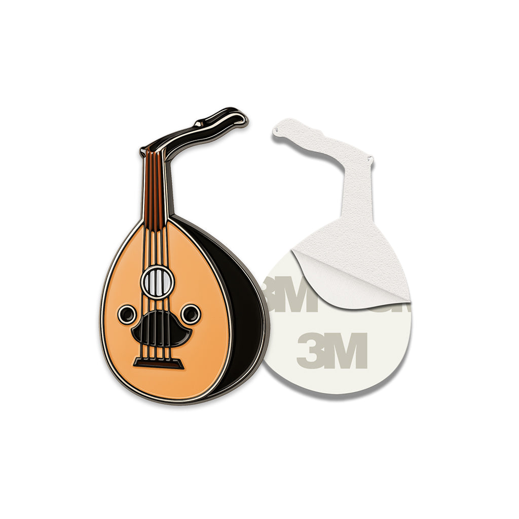 Oud Instrument Metal Phone Sticker With 3M Sticky Backing