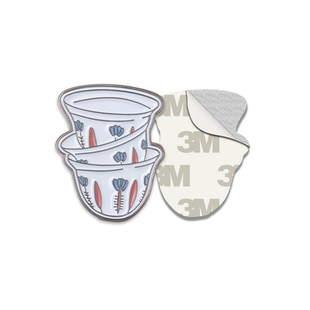 Finjan Arabic Coffee Cups Metal Phone Sticker With 3M Sticky Backing - StickyPins
