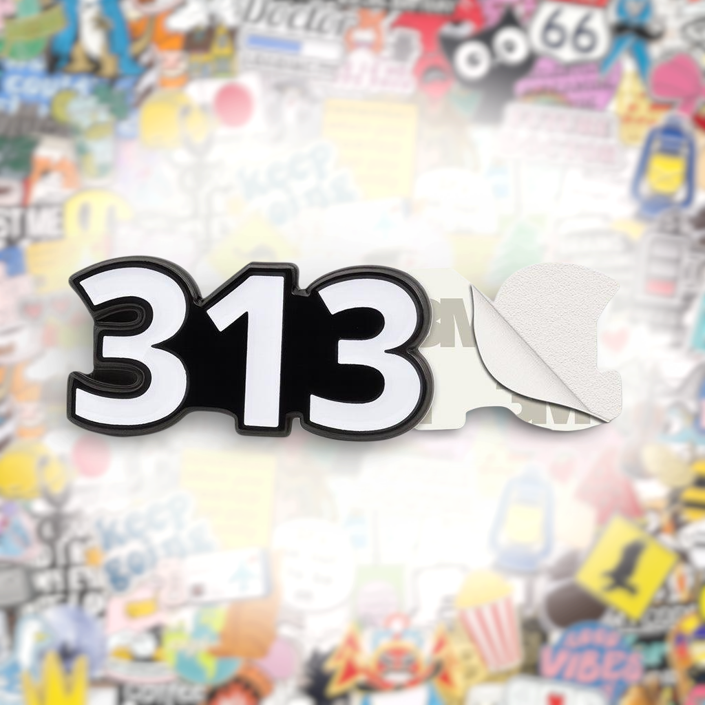 Saudi 313 Metal Phone Sticker Tribal Code With 3M Sticky Backing - StickyPins