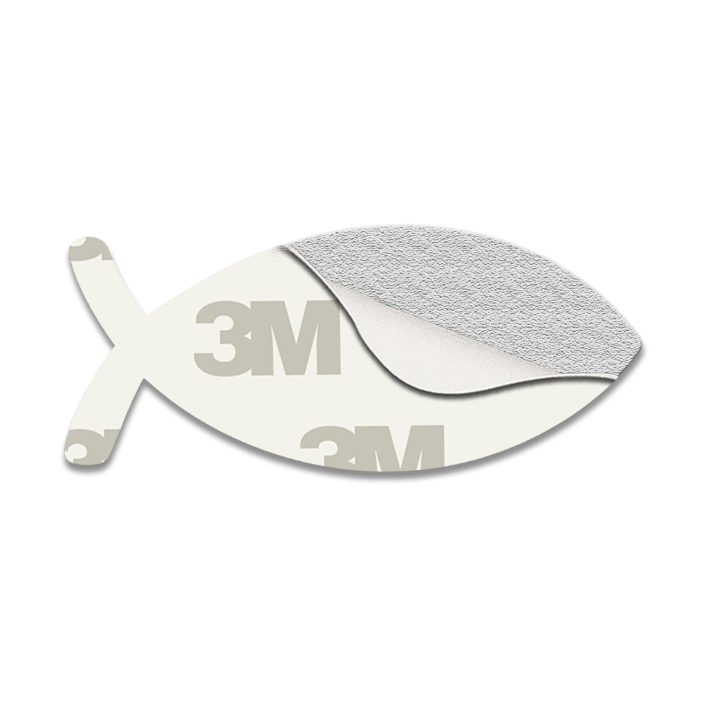 Jesus Fish Metal Phone Sticker with 3M Sticky Backing - StickyPins