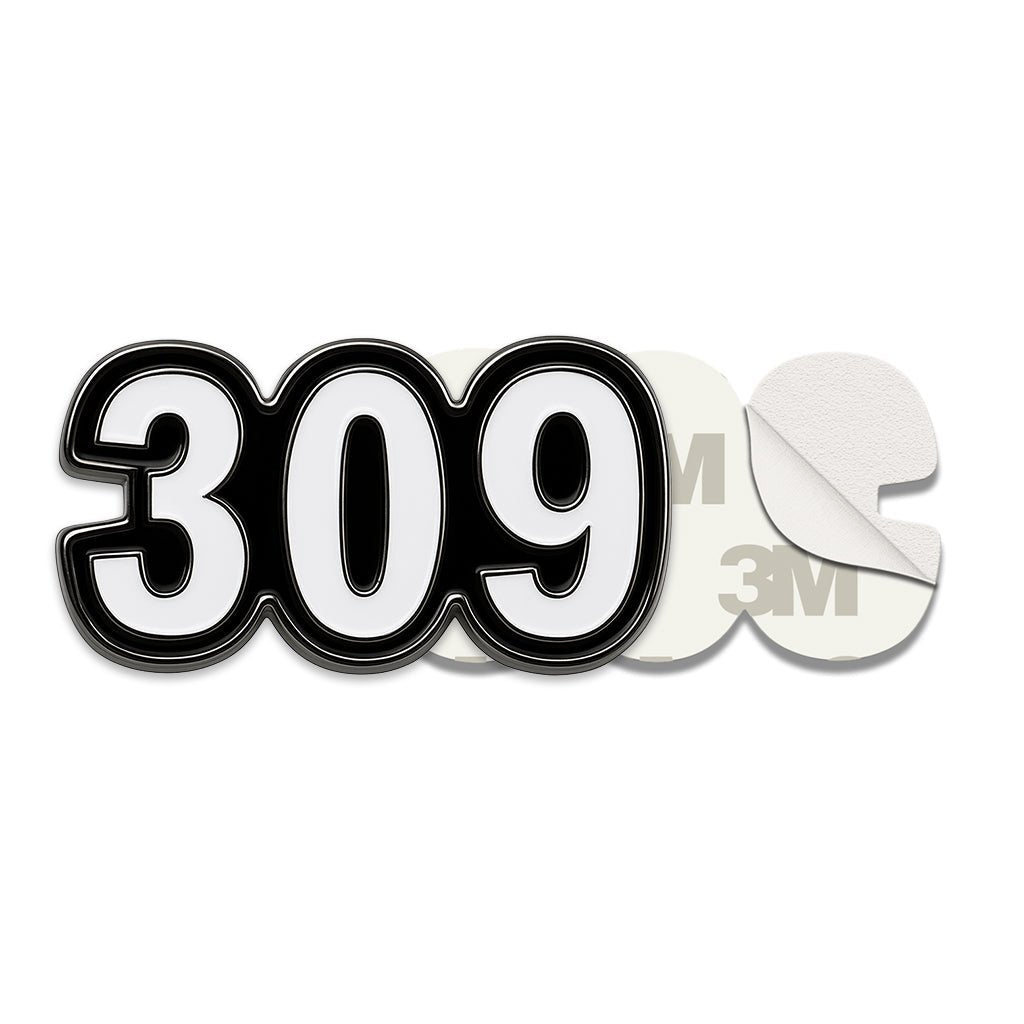Saudi 309 Metal Phone Sticker Tribal Code With 3M Sticky Backing - StickyPins