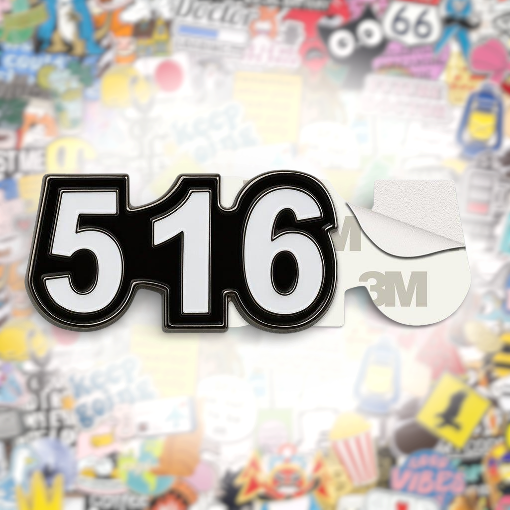 Saudi 516 Metal Phone Sticker Tribal Code With 3M Sticky Backing - StickyPins