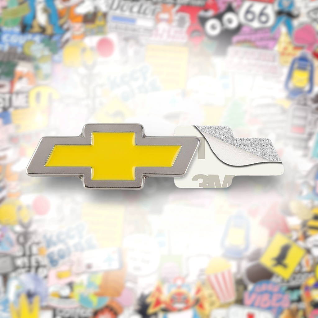 Chevrolet Logo Metal Phone Sticker With 3M Sticky Backing - StickyPins