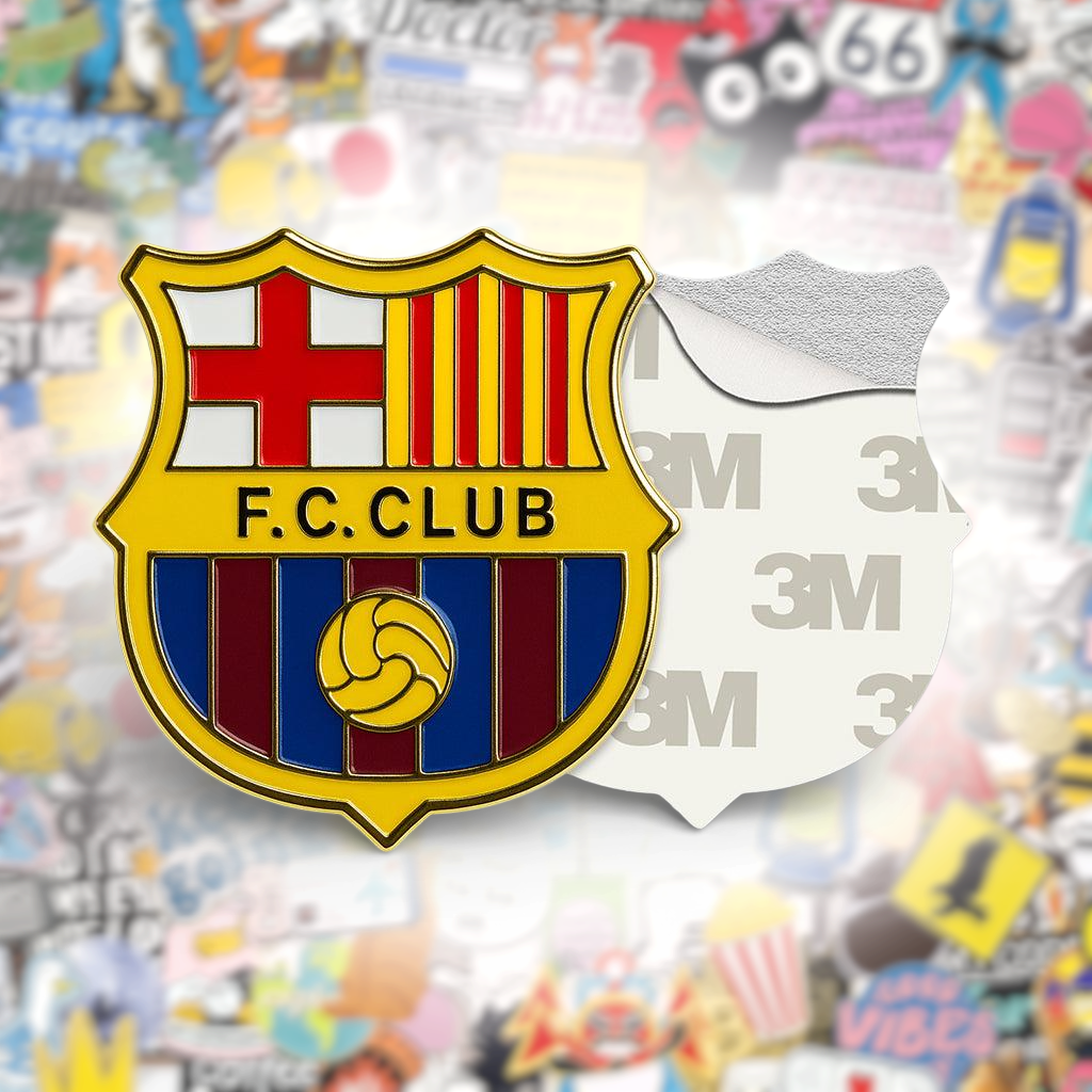 FC Barcelona Metal Phone Sticker With 3M Sticky Backing - StickyPins
