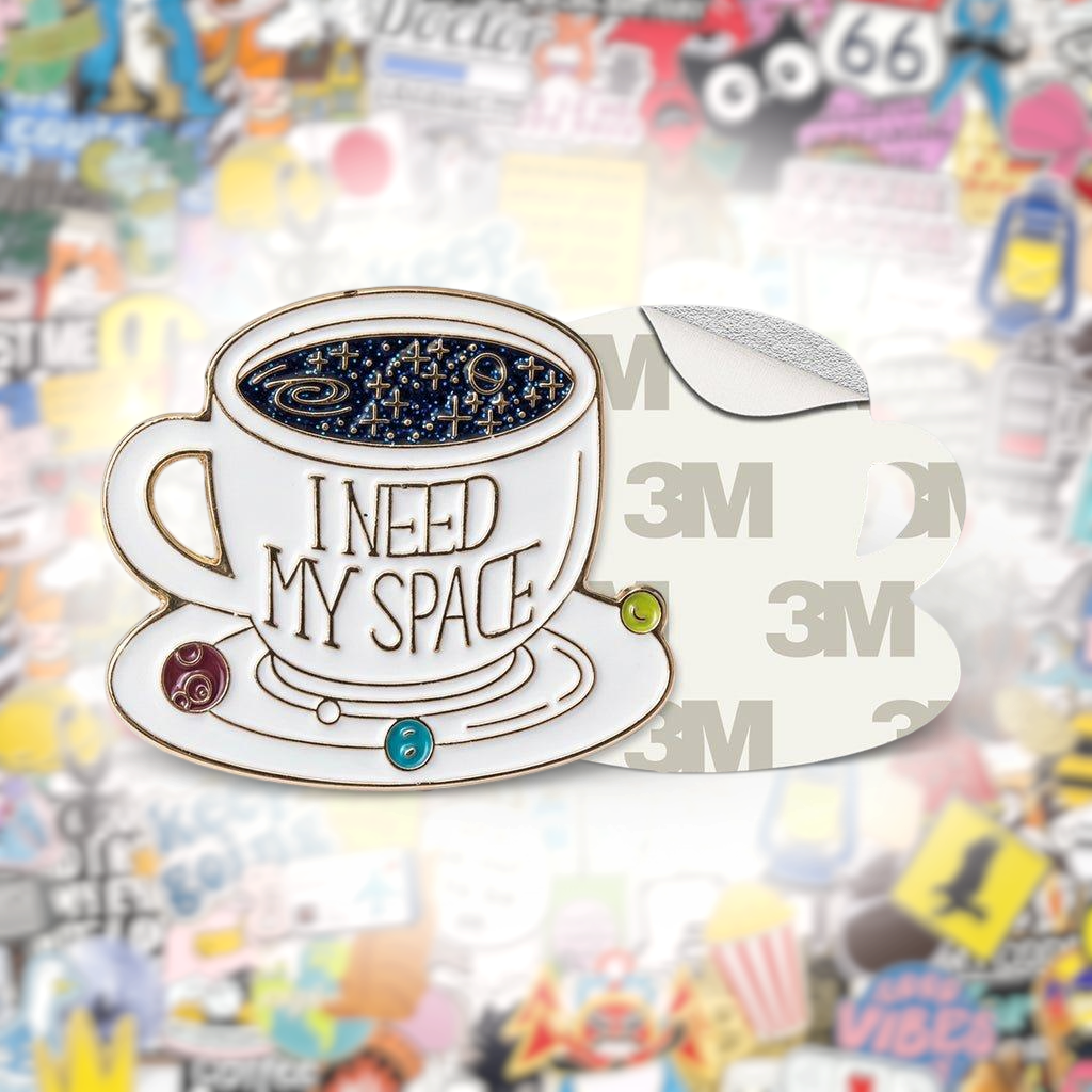 I Need My Space Galaxy Tea Metal Phone Sticker With 3M Sticky Backing - StickyPins