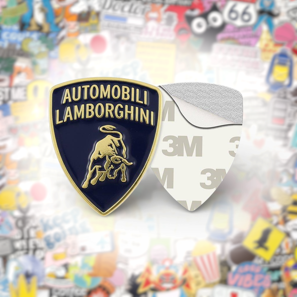 Lamborghini Logo Metal Phone Sticker With 3M Sticky Backing - StickyPins