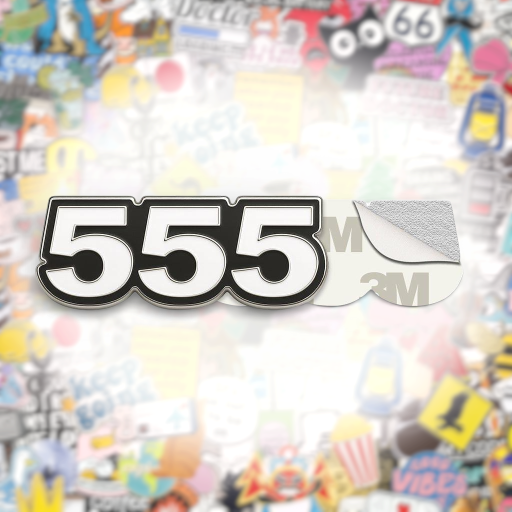 Saudi 555 Metal Phone Sticker Tribal Code With 3M Sticky Backing - StickyPins