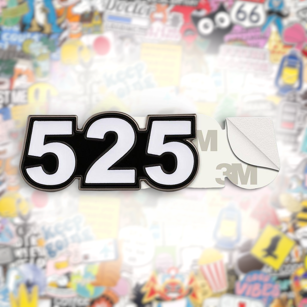 Saudi 525 Metal Phone Sticker Tribal Code With 3M Sticky Backing - StickyPins