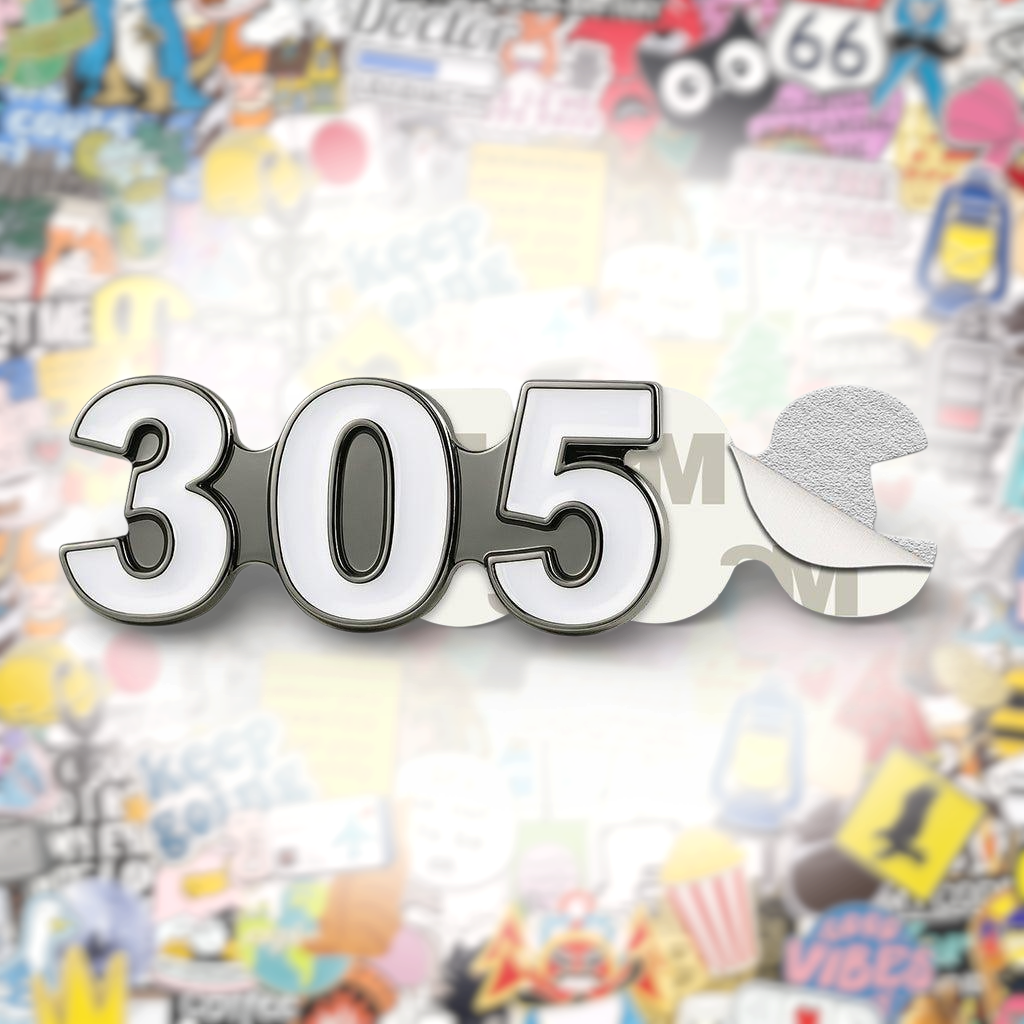 Saudi 305 Metal Phone Sticker Tribal Code With 3M Sticky Backing - StickyPins