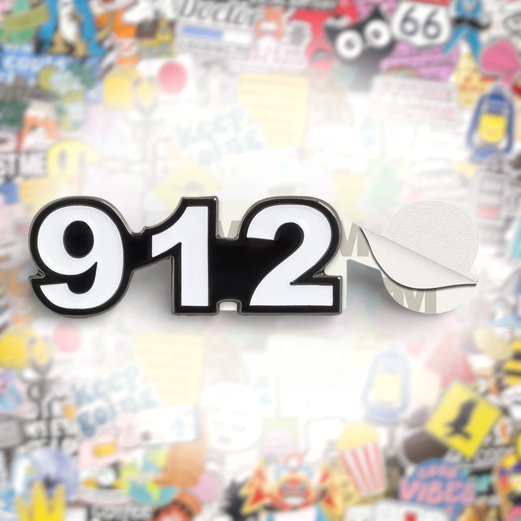 Saudi 912 Metal Phone Sticker Tribal Code With 3M Sticky Backing - StickyPins