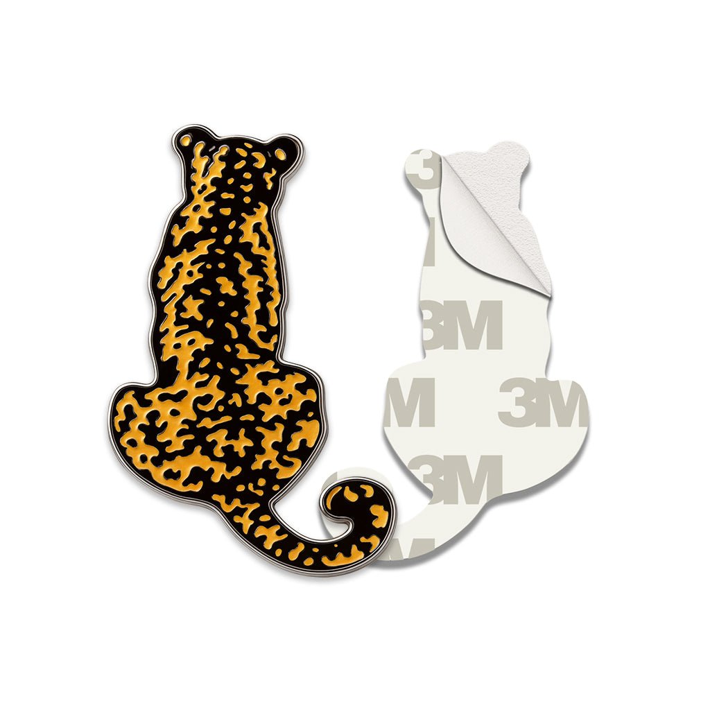 Leopard Metal Phone Sticker With 3M Sticky Backing - StickyPins
