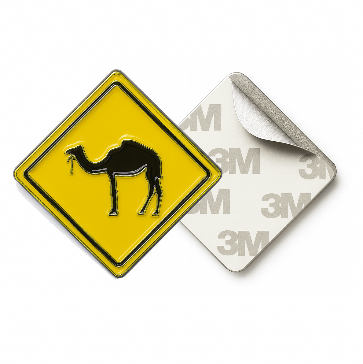 Camel Crossing Metal Phone Sticker With 3M Sticky Backing - StickyPins