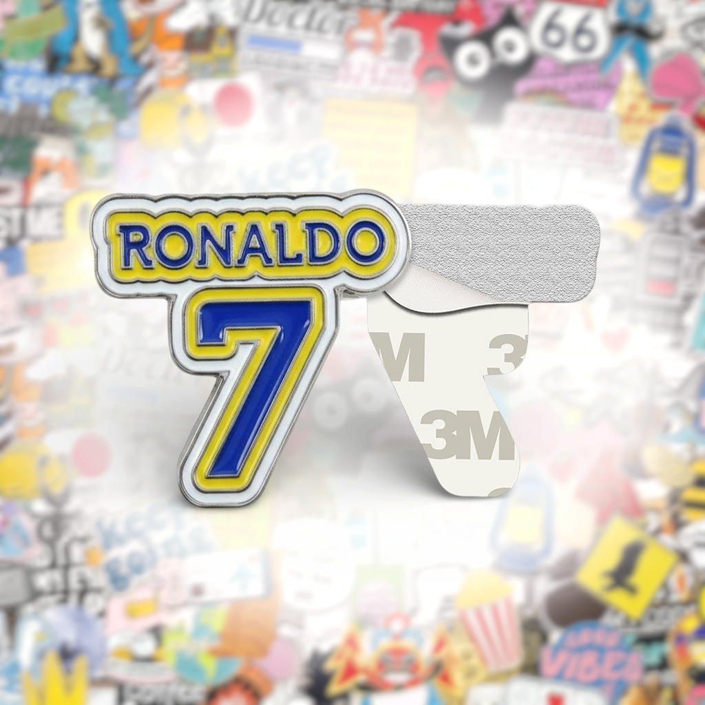Ronaldo 7 Metal Phone Sticker With 3M Sticky Backing - StickyPins