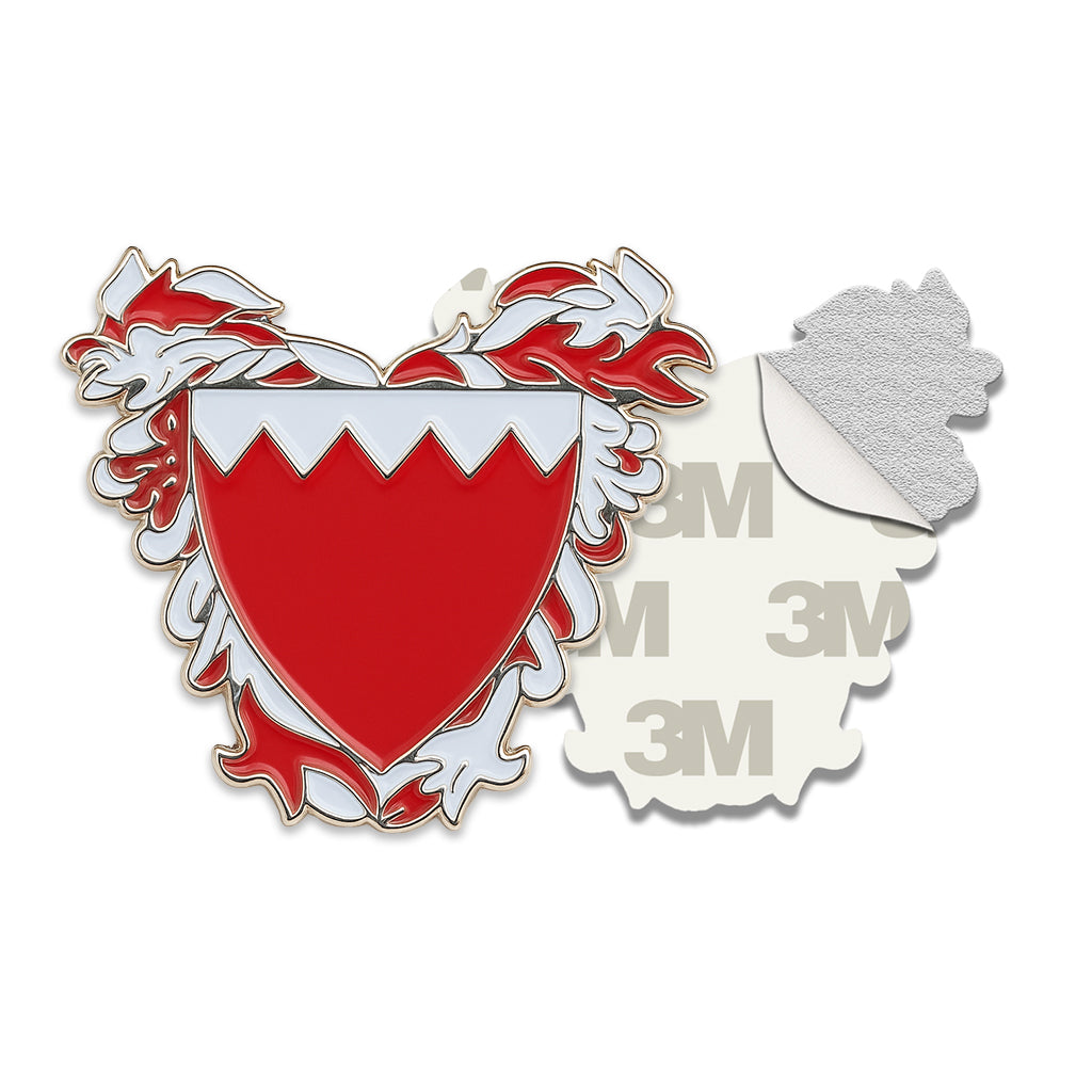 Bahrain Shield Metal Phone Sticker With 3M Sticky Backing