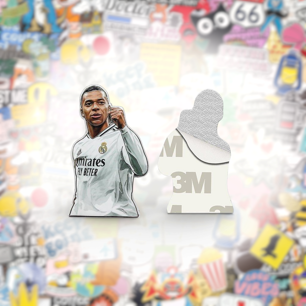 Kylian Mbappé Metal Phone Sticker With 3M Sticky Backing - StickyPins