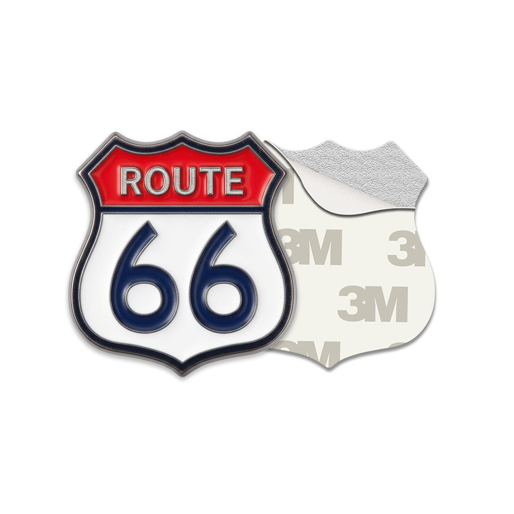 Route 66 Metal Phone Sticker With 3M Sticky Backing - StickyPins