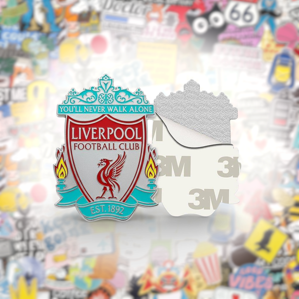 Liverpool FC Logo Crest Metal Phone Sticker With 3M Sticky Backing - StickyPins