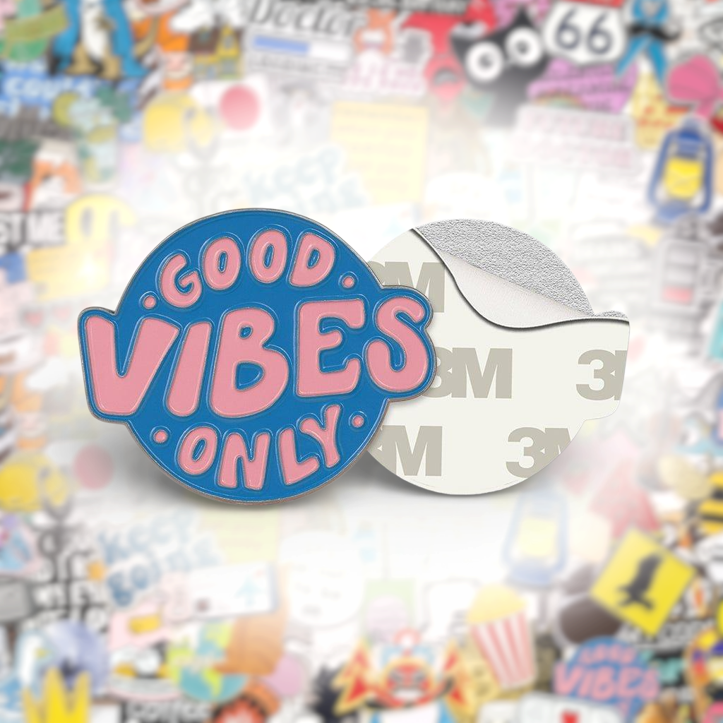 Good Vibes Only Metal Phone Sticker With 3M Sticky Backing - StickyPins