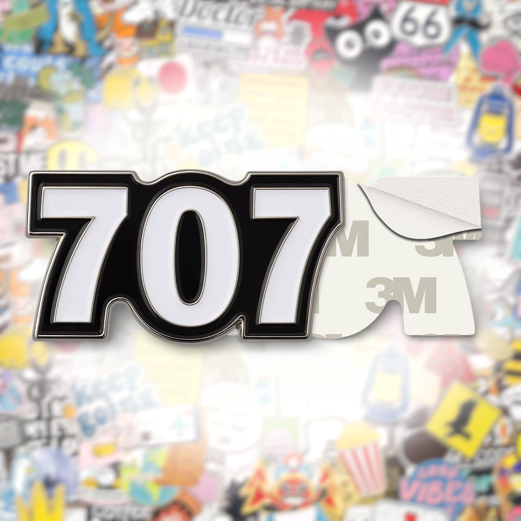 Saudi 707 Metal Phone Sticker Tribal Code With 3M Sticky Backing - StickyPins