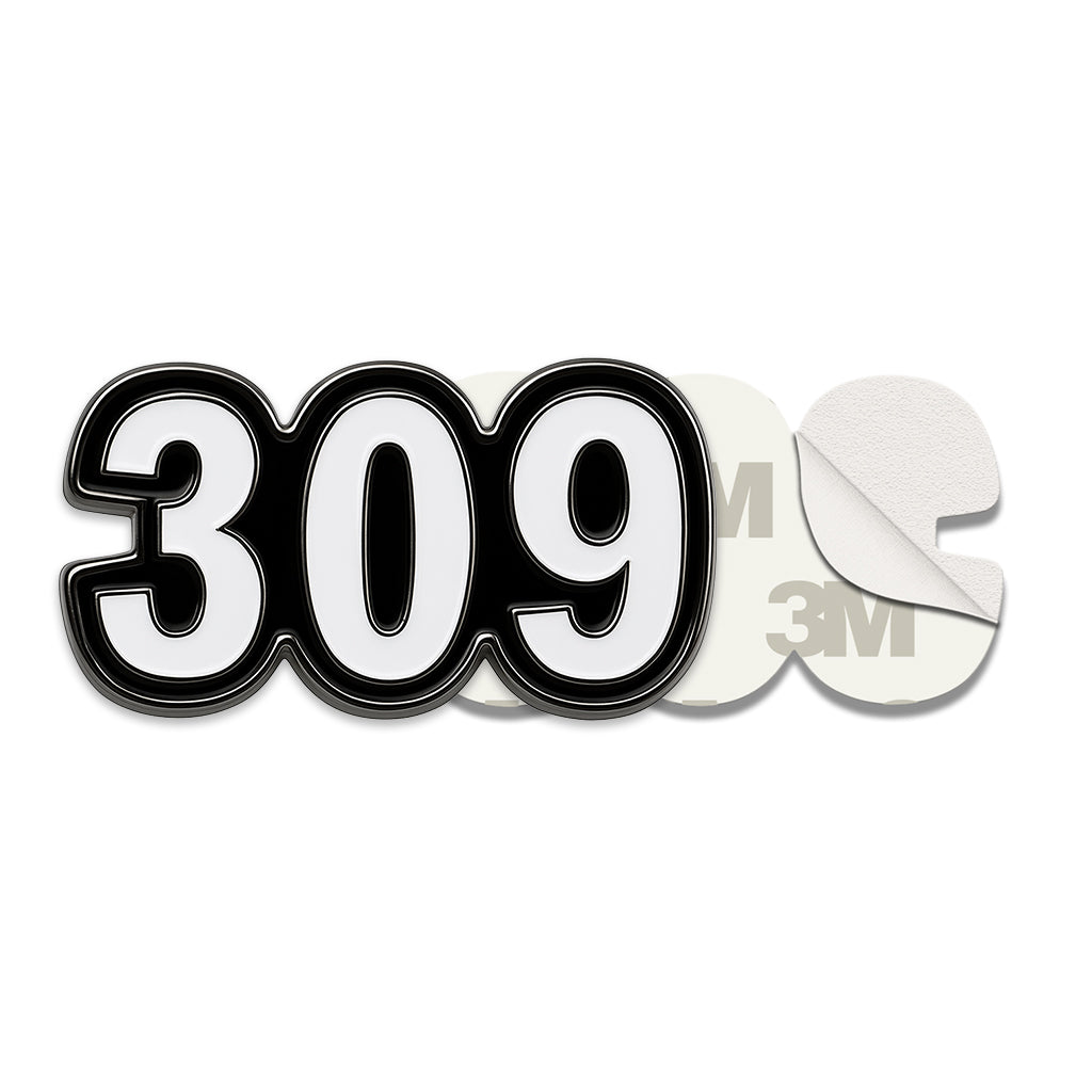 Saudi 309 Metal Phone Sticker Tribal Code With 3M Sticky Backing
